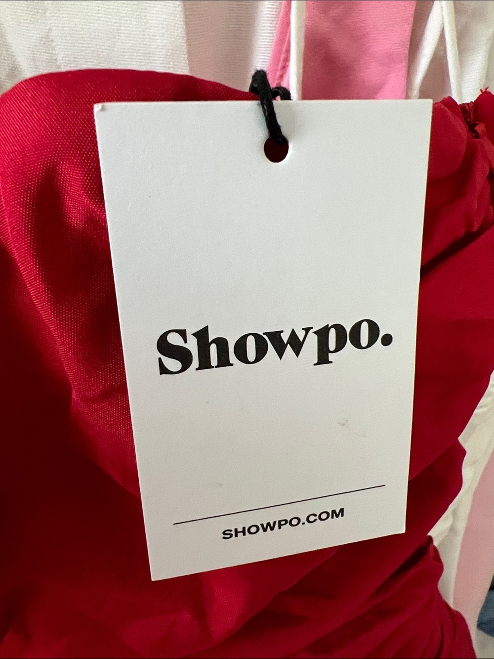 NWT REVOLVE Australia SHOWPO Seraphina strapless red bubble hem mini dress US 4 - Picture 9 of 11